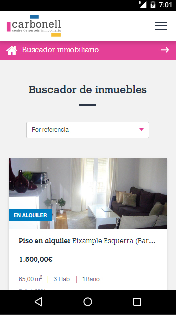 Buscador inmobiliario en Barcelona